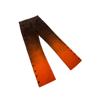 Novacaine Orange gradient Snap denim