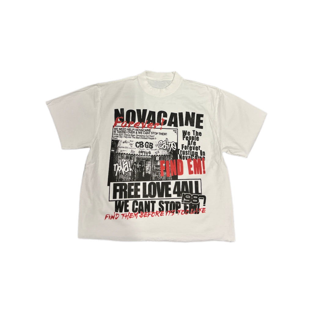 Novacaine Free Love 4ALL Tee (White)