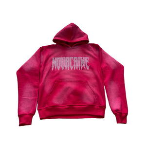 Red Sun dried Rhinestones hoodie