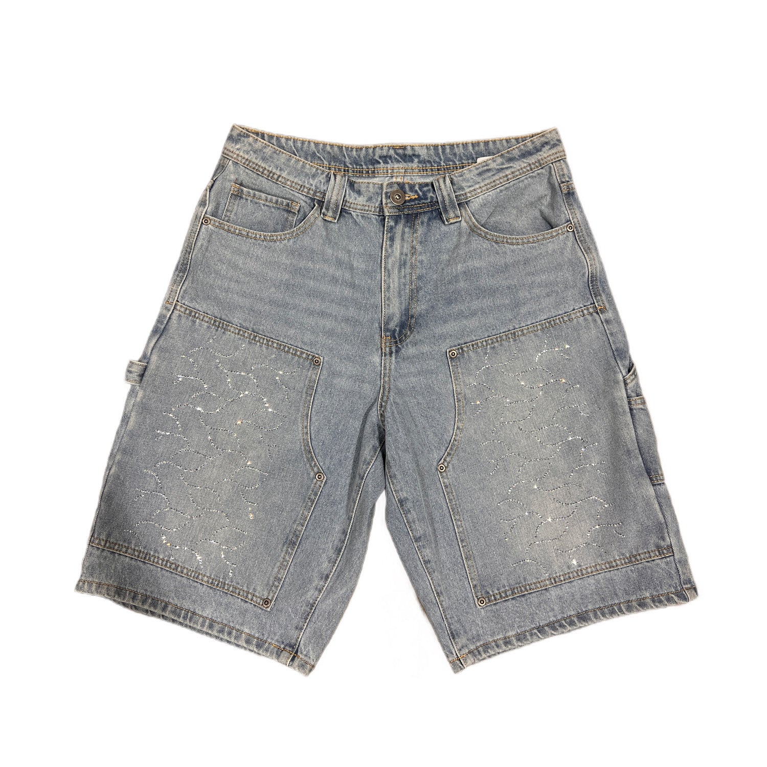 Novacaine DNA Carpenter rhinestone shorts