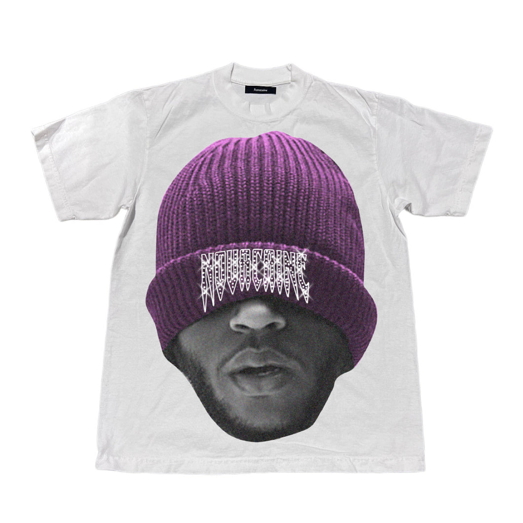 Novacaine white/purple skully T-shirt