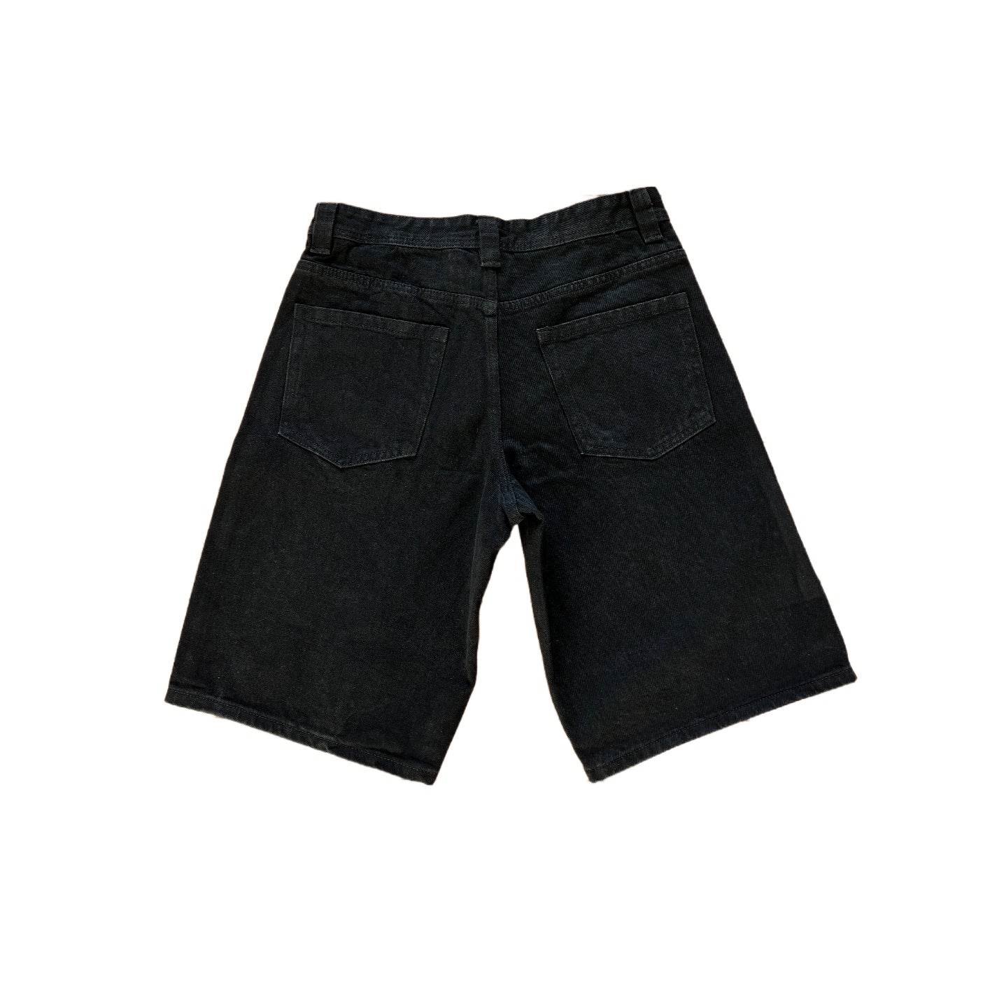 Black Novacaine Rhinestone denim shorts