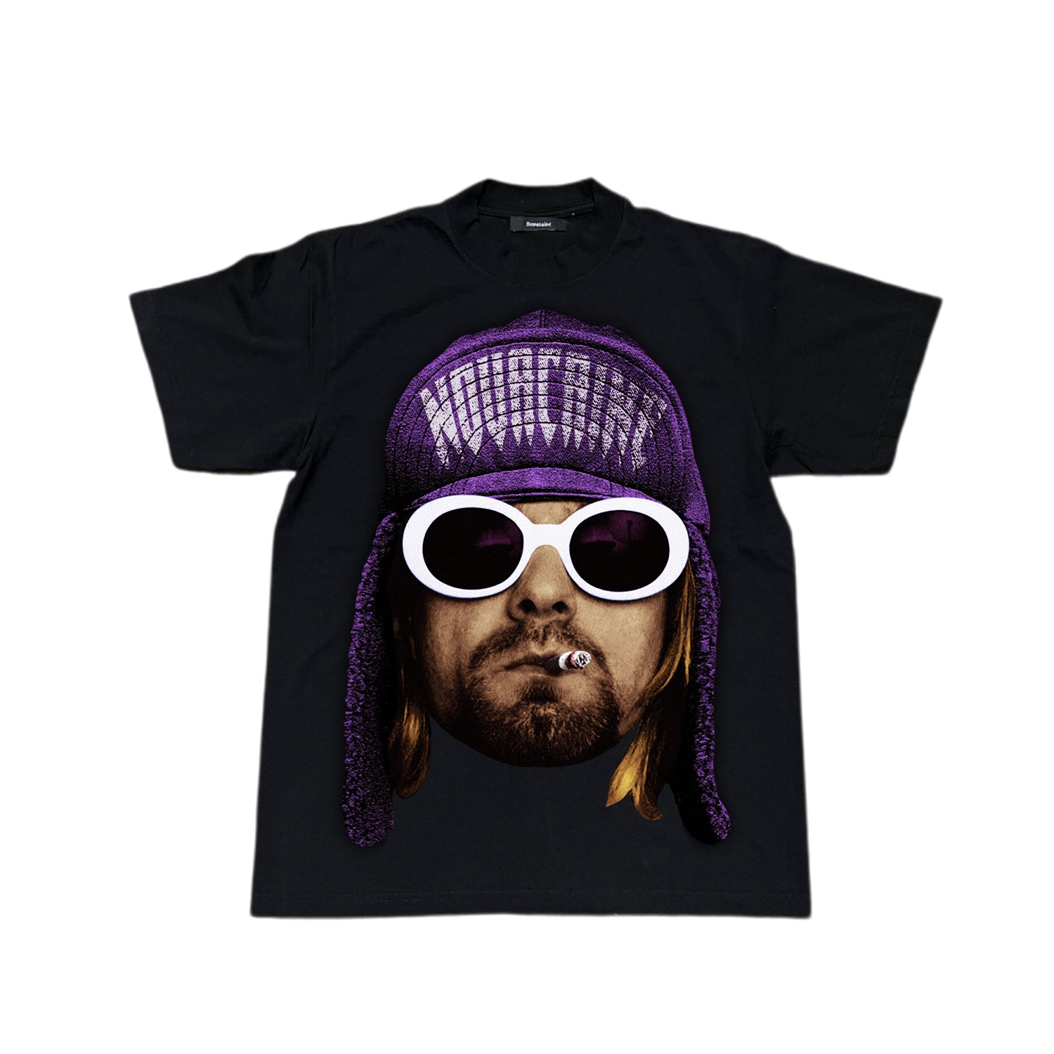 Novacaine Kurt cobain tee black/ purple – thenovacaineshowroom