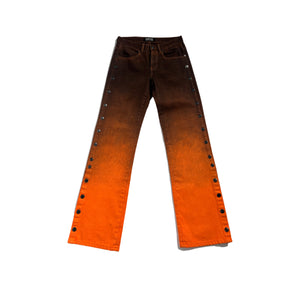 Novacaine Orange gradient Snap denim