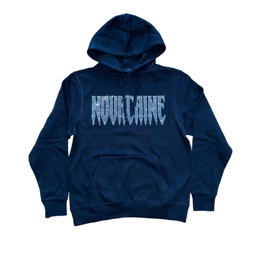 Novacaine Black Crystal hoodie thenovacaineshowroom