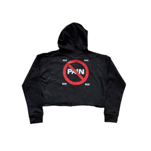 Novacaine x No pain ladies crop hoodie